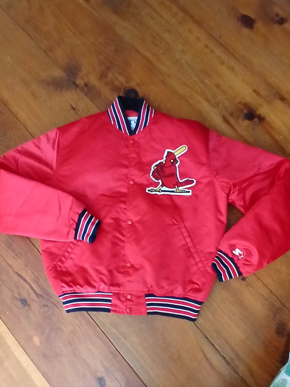 Vintage Starter St. Louis Cardinals MLB satin bomber jacket in size Large.